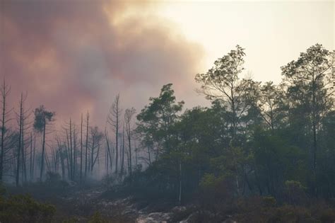 Premium Photo Photo Natures Fury Forest Fire Aftermath Burned Trees