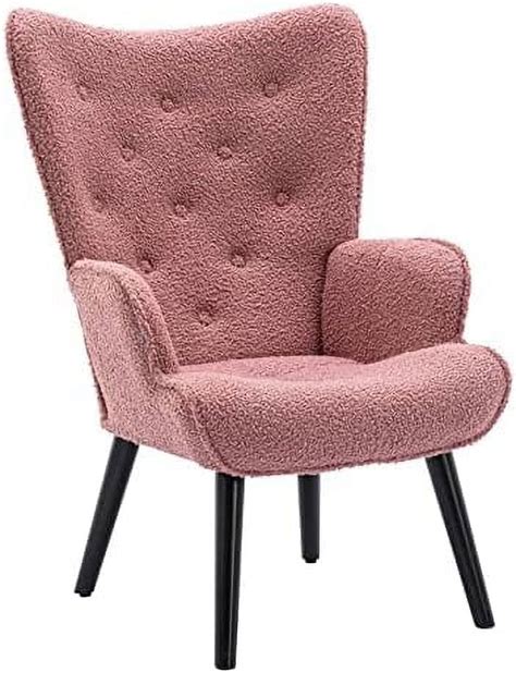 Velvet Accent Chair Modern Tufted Button Wingback Vanity Chair With