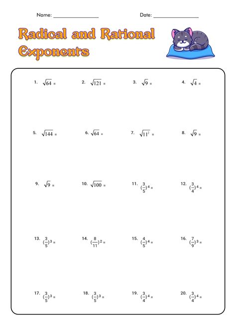 Rational Exponents And Radicals Worksheets With Answers