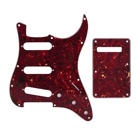 11 Hole Sss Strat Pickguard And Matching Back Plate 3 Ply Reverb