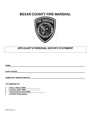 Fillable Online Bexar Bexar County Fire Marshal Fax Email Print Pdffiller