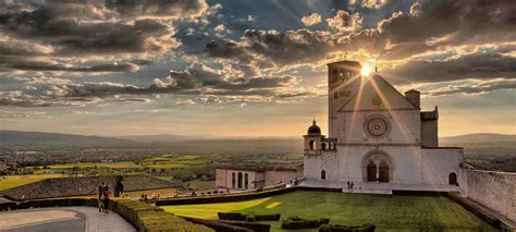 View Of The Plain Of Assisi From The Parvis Of The Basilica Of St Francis R Europe