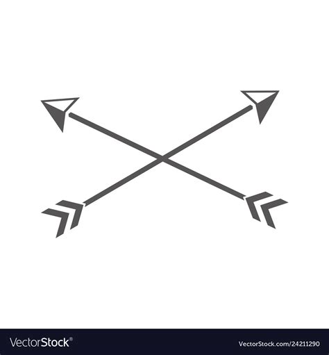 Crossed Arrows Vintage Royalty Free Vector Image