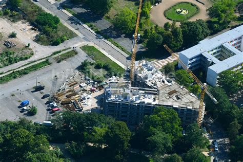 Luftaufnahme Dresden Baustelle Zum Neubau Eines Wohnhauses Quartier