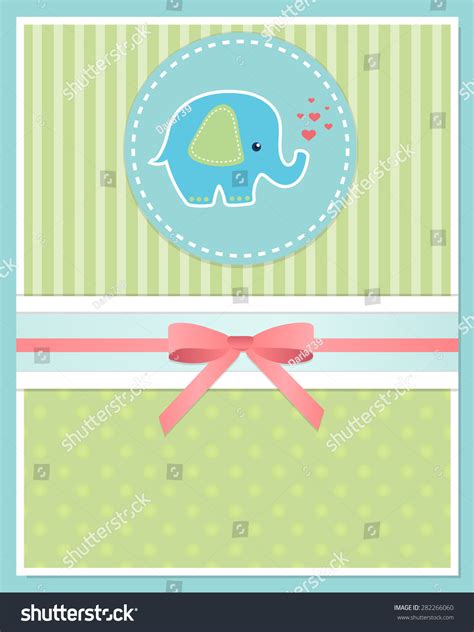 Baby Shower Card Template Stock Vector Royalty Free 282266060