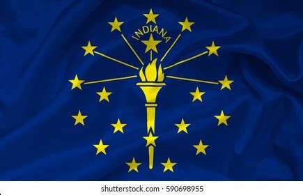 Flag Indiana State Usa Stock Illustration 590698955