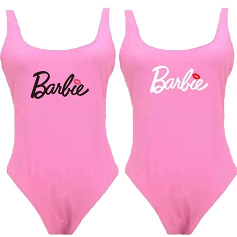 New Slim Kawaii Girls Barbie One Piece Swimsuit Anime Fashion Women