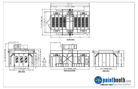 Automotive Side Down Draft Paint Booth Paintbooth