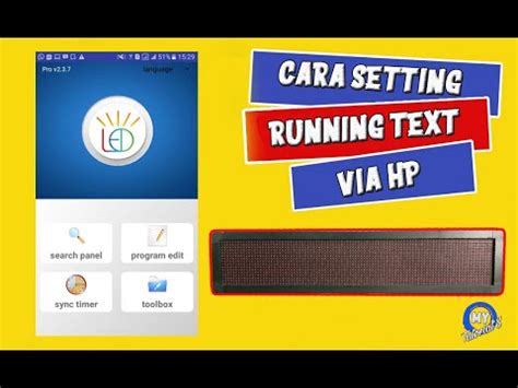 Cara Setting Running Text Menggunakan Hp Youtube