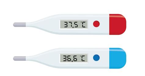 Termómetro Médico Mercurio Médico Clásico A Para Medir La Temperatura Ilustración Vectorial De