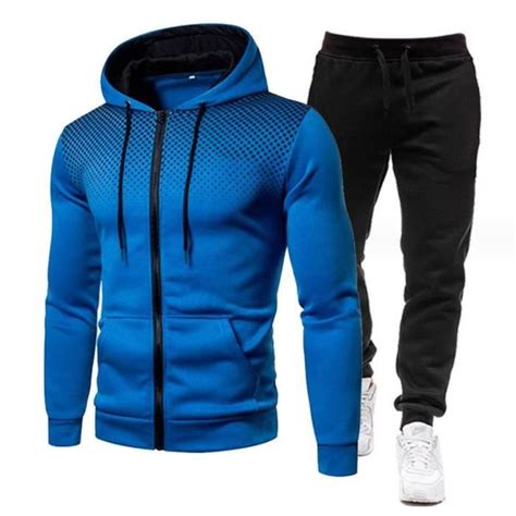 Ensemble De Vetements Tenue Sport Homme Décontracté Survetement Pas