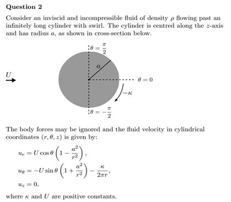 Solved Consider An Inviscid And Incompressible Fluid Of Chegg