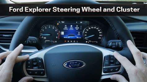 Steering Wheel And Cluster In The 2022 Ford Explorer Xlt