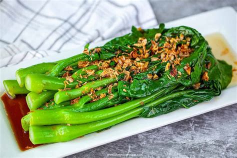 Chinese Broccoli with Oyster Sauce Gai Lan 芥蘭 Oh My Food Recipes