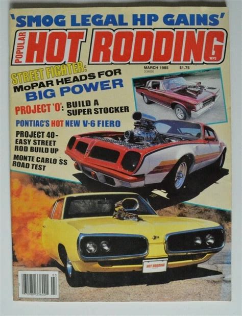 POPULAR HOT RODDING March Pontiac Fiero V Bel Air Z Camaro