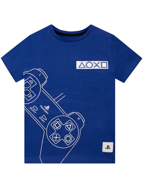 Playstation Boys Gaming T Shirt Blue Sizes 6 14