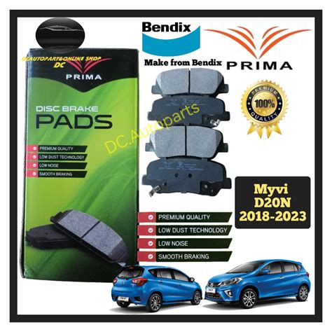 PRIMA FRONT BRAKE PAD PERODUA MYVI 1 3 1 5 D20N M800 2018 2023 DISC PAD