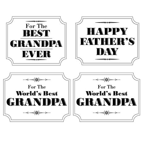 Happy Fathers Day Grandpa Printable