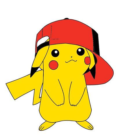 Pikachu con gorra Pikachu Disney çizimleri Pokemon