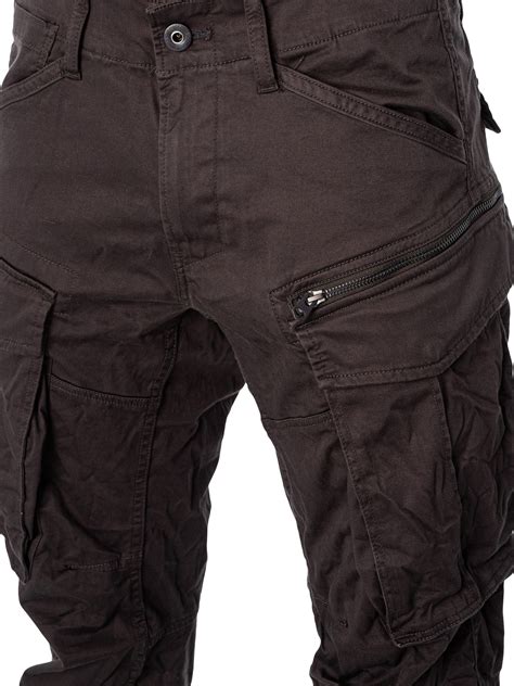 G Star Raw Rovic Zip 3d Straight Tapered Cargos Raven Standout