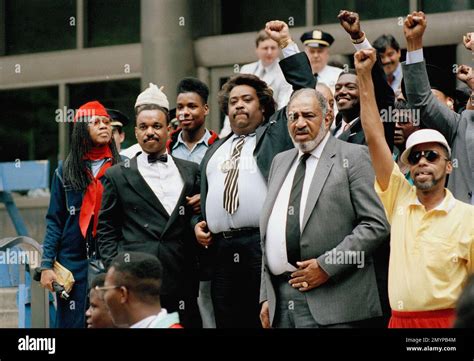 Moses Stewart Father Of Slain Teenager Yusuf Hawkins Second From Left