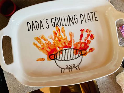 Diy Fathers Day Grilling Plate Surviving Chaos