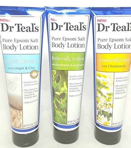 Dr Teals Pure Epsom Salt Body Lotion Combo Pack Detoxify And Energize Releive And Soften