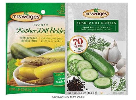 Mrs Wages Kosher Dill Pickles Quick Process Mix 65 Ounce Value Pack Of 6 Pricepulse