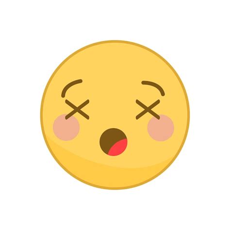 Conjunto De Emoticonos Amarillos Redondos Vectoriales Aislados En Fondo