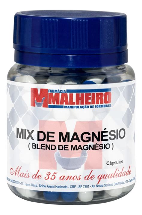 Mix De Magnésio treonato Dimalato Quelado 60 Cápsulas