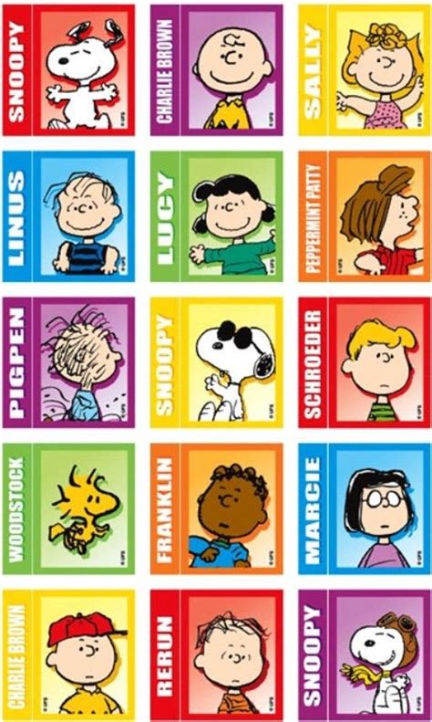 PEANUTS CHARACTERS Maxi Sandylion Stickers Snoopy Linus Pigpen