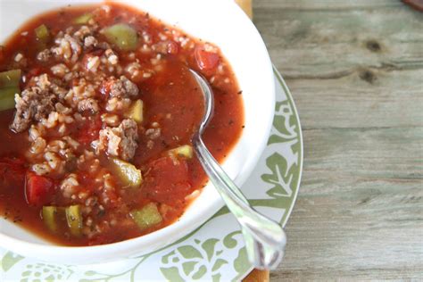 Slow Cooker Stuffed Green Pepper Soup MomAdvice