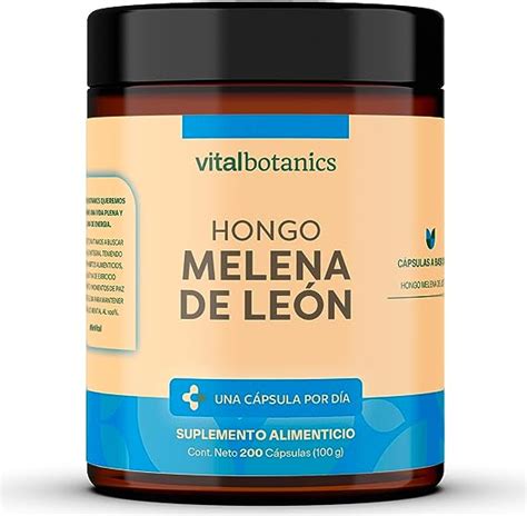 Hongo Melena de Leon 100 Puro Con 200 capsulas de 500mg Más de 6