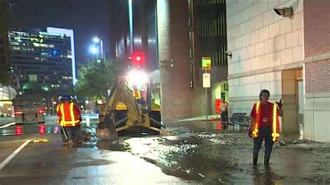 Water Main Break Floods Downtown Dallas Church