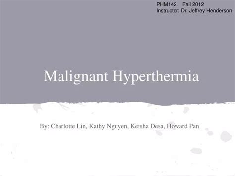 Ppt Malignant Hyperthermia Powerpoint Presentation Free Download Id 1482179