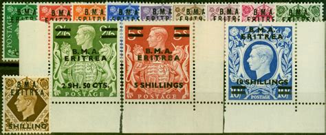 Eritrea 1948 49 Set Of 13 Sge1 E12 Vf Mnh Stamps Empire Philatelists