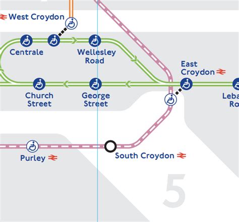 East Croydon Elephant Castle Zone On Rail And Tube Services Map