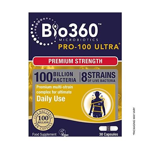 Bio360 Pro 100 Ultra 100 Billion Bacteria From Natures Aid 30 Capsules Occafitness