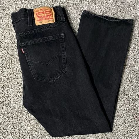 Levis 501 38x32 Black Original Fit Jeans Button Fly 00501 0660 Black