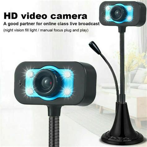 Camara Web Pc Con Microfono Tripode Led Tienda Oi