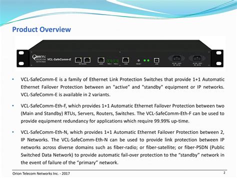 11 Ethernet Failover And Network Protection Switches Ppt Download