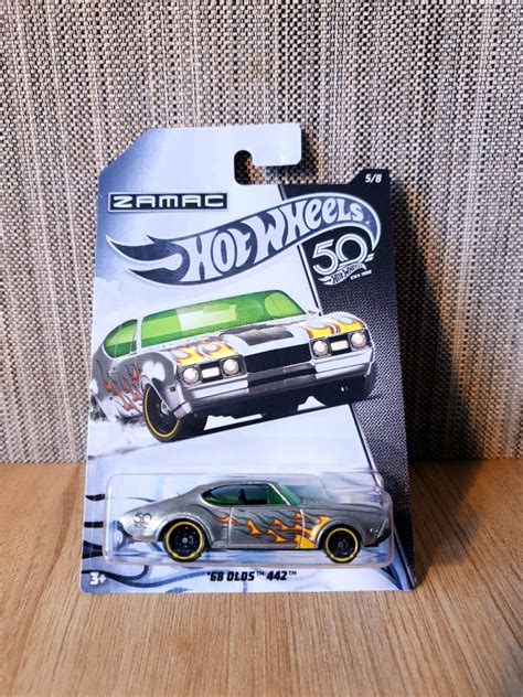 Hot Wheels 50th Anniversary ZAMAC Edition 68 Olds 442 Hobbies Toys