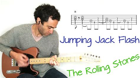 Rolling Stones Jumping Jack Flash In Standard Tuning Guitar