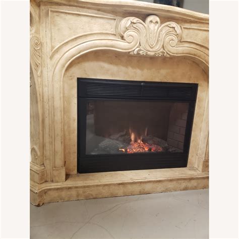 Free Standing Mantel With Electric Fireplace Aptdeco