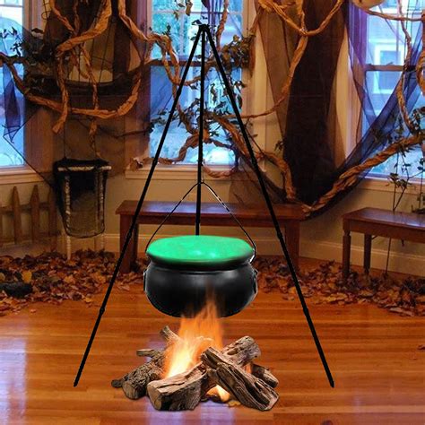 Tepsmf Large Cauldron Outdoor Halloween Decor On Tripod Plastic