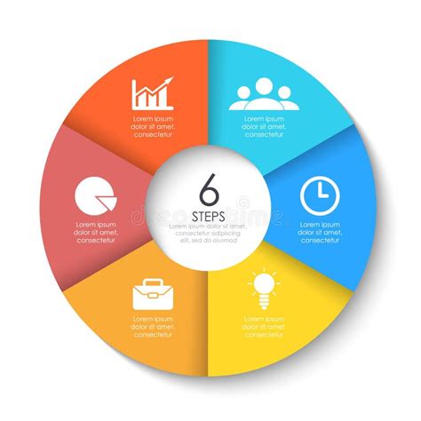 Set Of Round Infographic Diagram Circles Of Elements Or Steps Stock