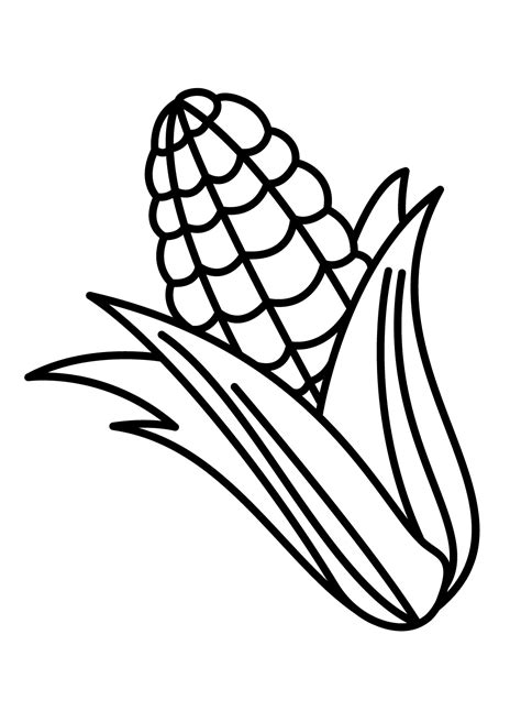 Corn Coloring Page Tobanga Colors