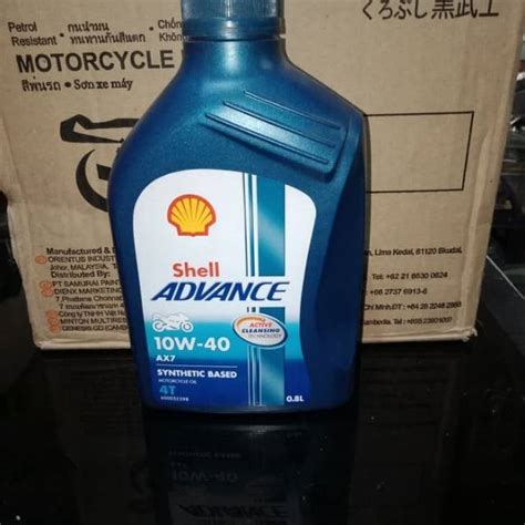 Jual Oli Mesin Shell Advance Ax T W Api Sm Jaso Ma Ml