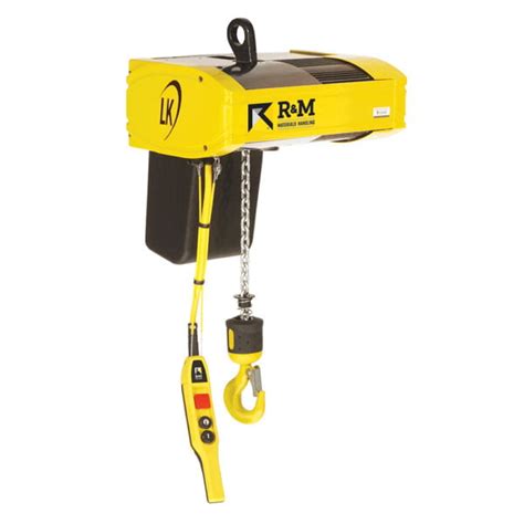 R M LK Electric Chain Hoist With Rigid Hook Suspension 3 Ton 10 Ft