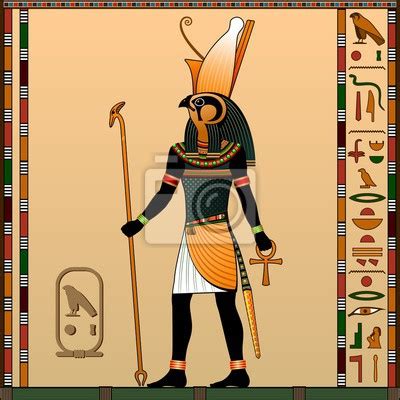 Naklejka Starożytny Egipt. Anubis - bóstwo z głową szakala. na wymiar ...